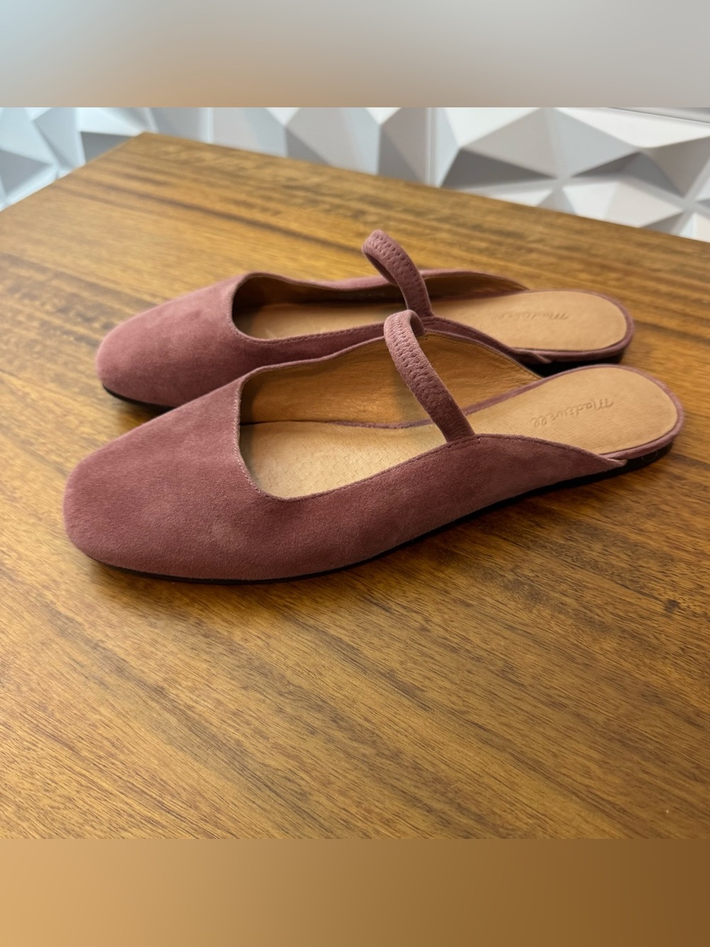Madewell The Greta Ballet Flat Mule in Suede Size 7